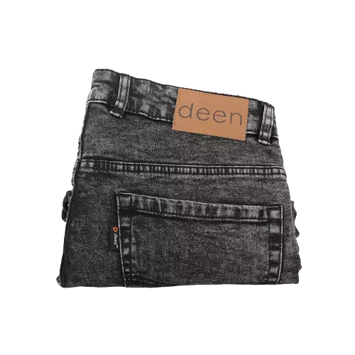 Acid Washed Black Jeans – Slim Fit